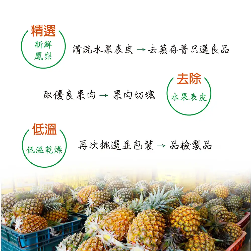 【買一送一】無糖鳳梨果乾/花